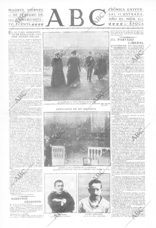 ABC MADRID 15-02-1907 página 1