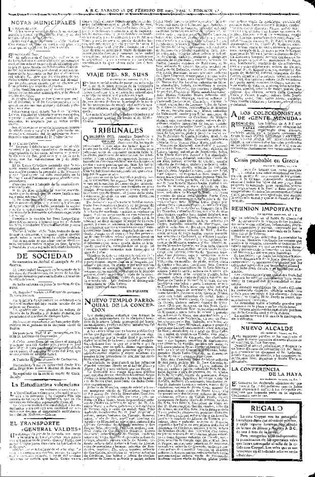 ABC MADRID 23-02-1907 página 3