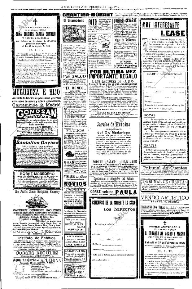 ABC MADRID 25-02-1907 página 6