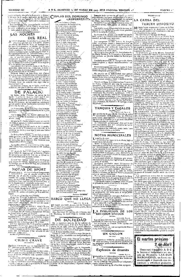 ABC MADRID 31-03-1907 página 2