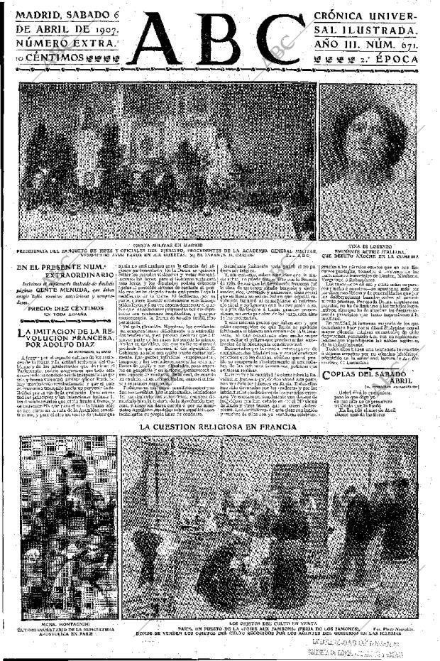 ABC MADRID 06-04-1907 página 1