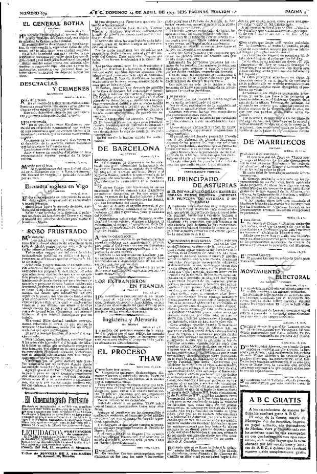 ABC MADRID 14-04-1907 página 4