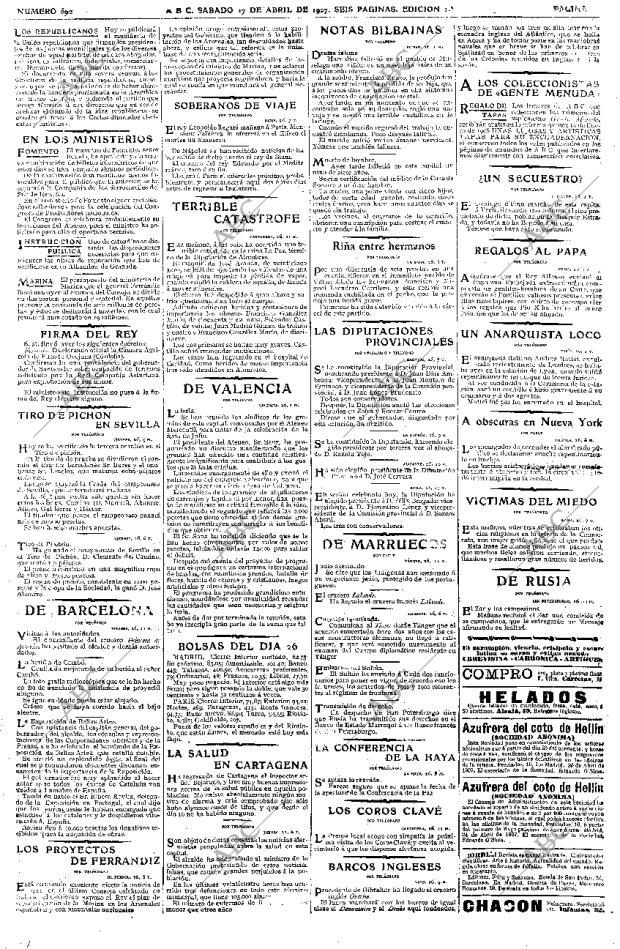 ABC MADRID 27-04-1907 página 2