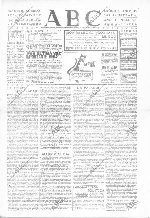 ABC MADRID 01-05-1907 página 1