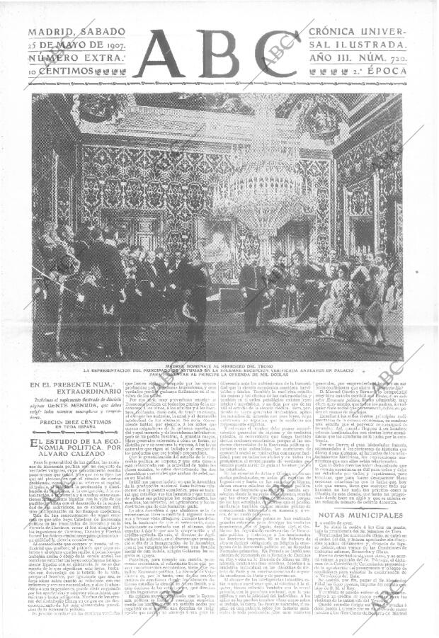 ABC MADRID 25-05-1907 página 1
