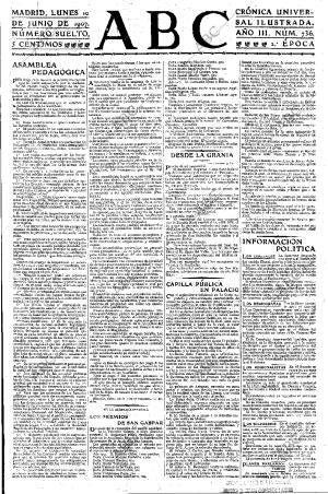 ABC MADRID 10-06-1907 página 1