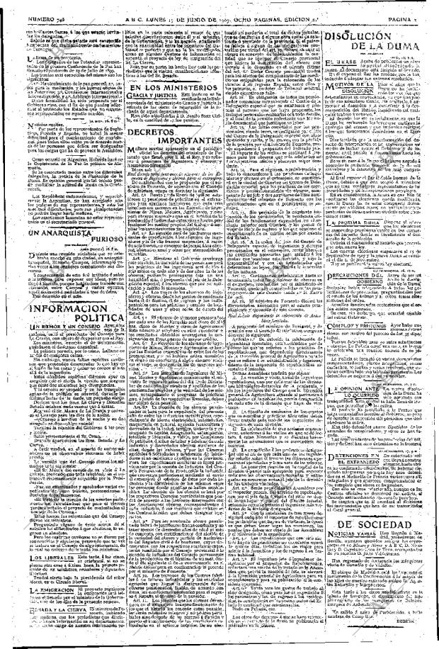 ABC MADRID 17-06-1907 página 2