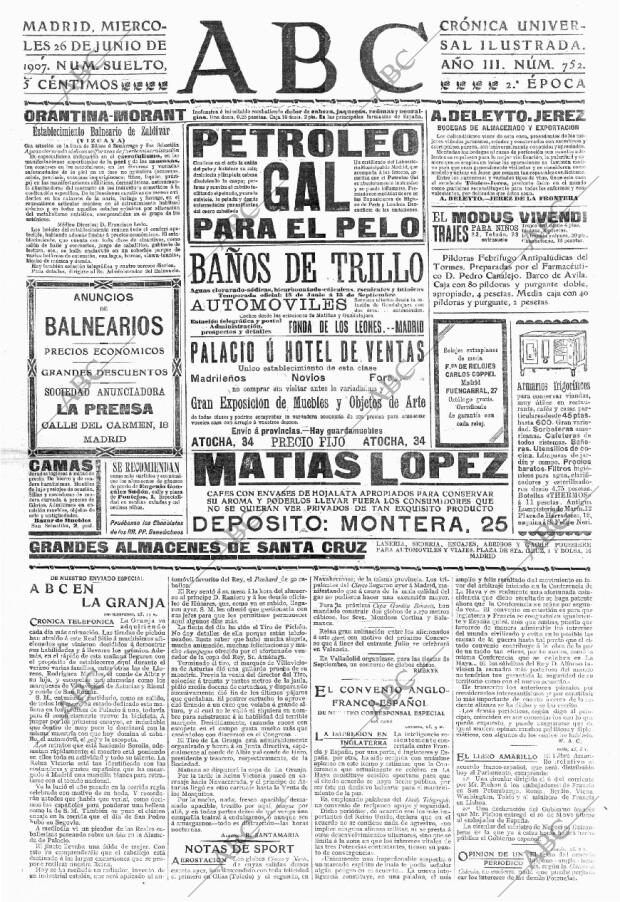 ABC MADRID 26-06-1907 página 1