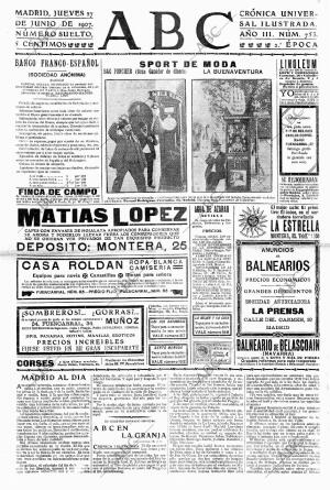 ABC MADRID 27-06-1907 página 1