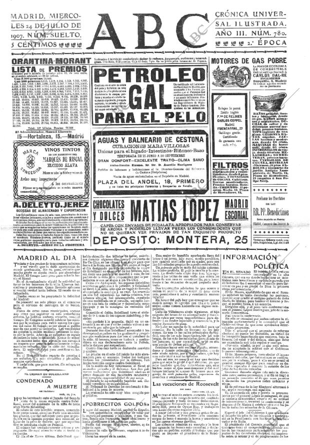 ABC MADRID 24-07-1907 página 1