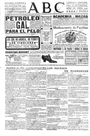 ABC MADRID 09-08-1907 página 1