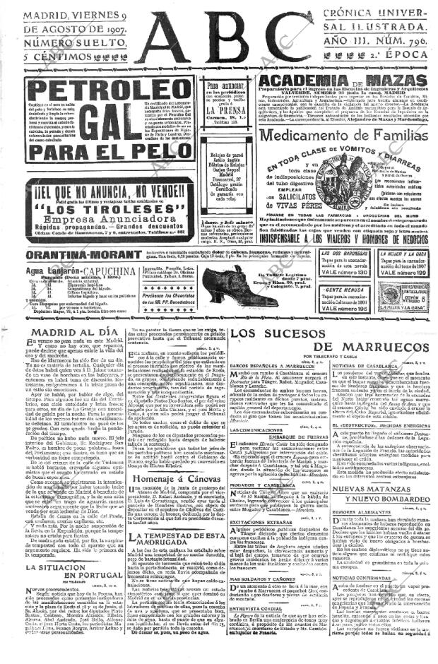 ABC MADRID 09-08-1907 página 1