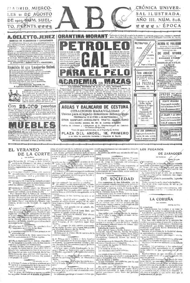 ABC MADRID 21-08-1907 página 1