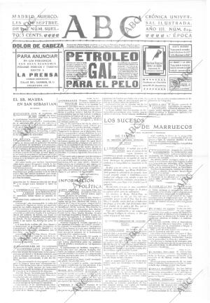ABC MADRID 11-09-1907 página 1