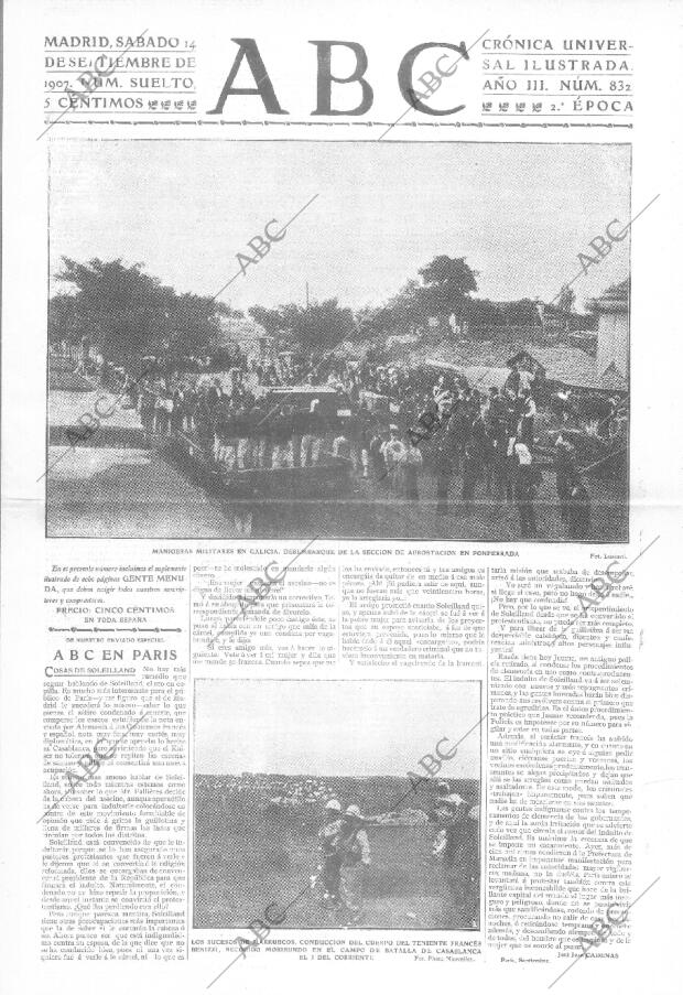 ABC MADRID 14-09-1907 página 1