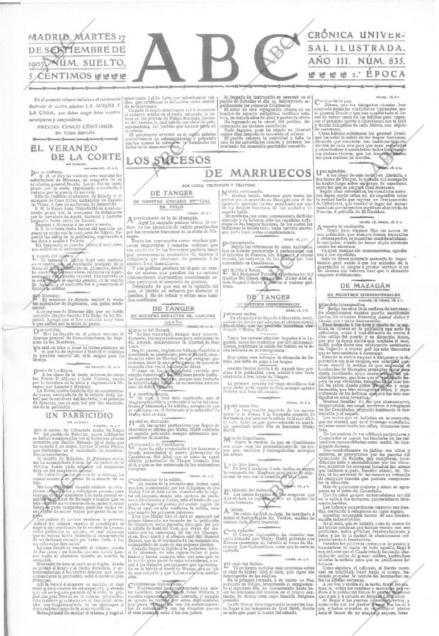 ABC MADRID 17-09-1907 página 1