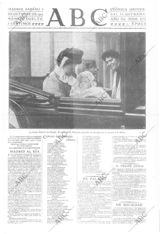 ABC MADRID 05-10-1907 página 1