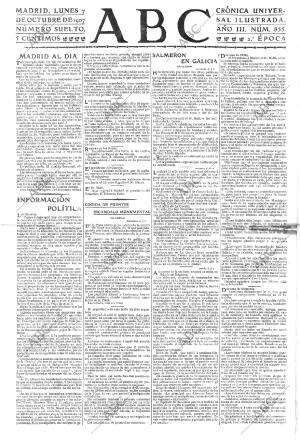 ABC MADRID 07-10-1907 página 1