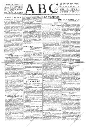 ABC MADRID 09-10-1907 página 1