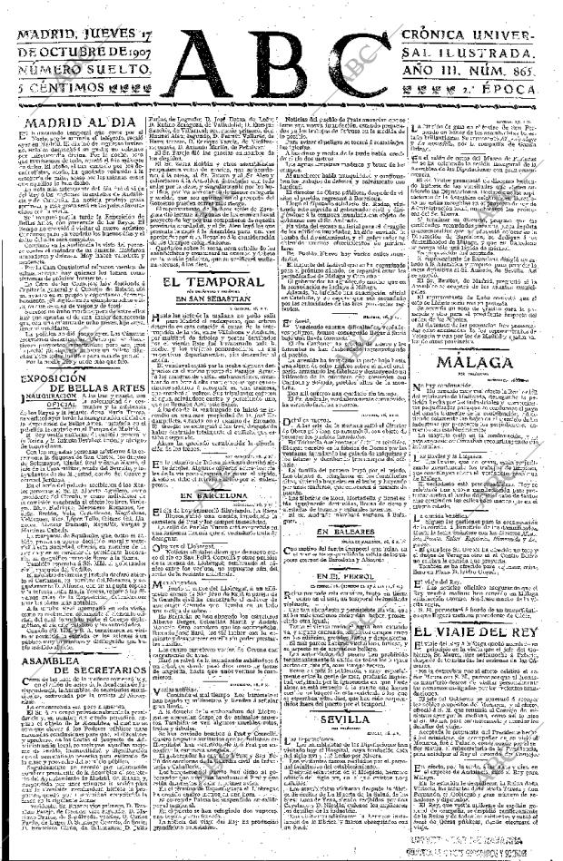 ABC MADRID 17-10-1907 página 1