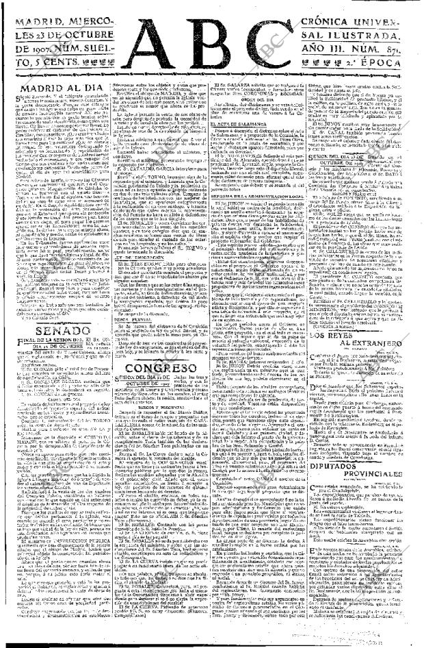 ABC MADRID 23-10-1907 página 1