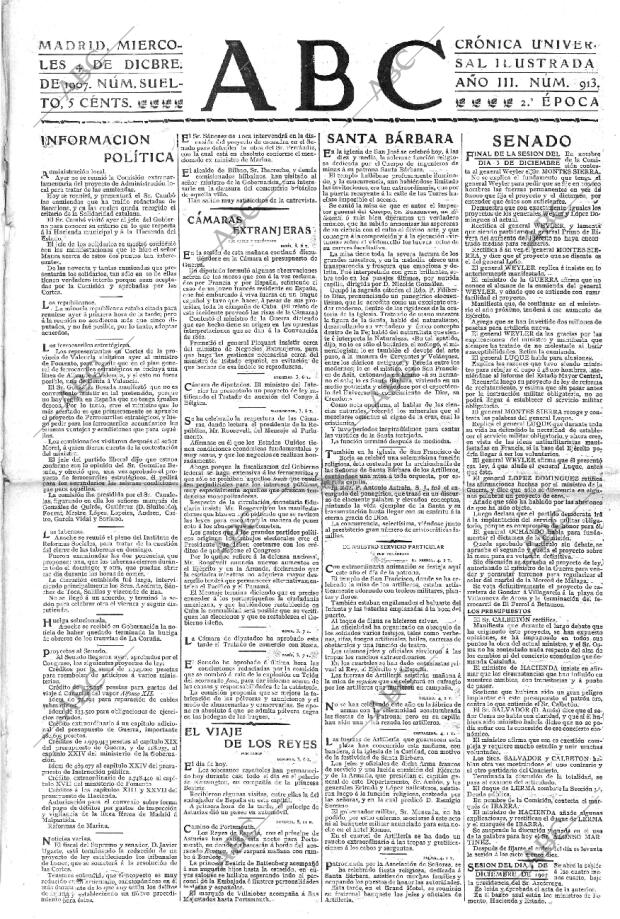 ABC MADRID 04-12-1907 página 1
