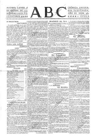 ABC MADRID 23-12-1907 página 1