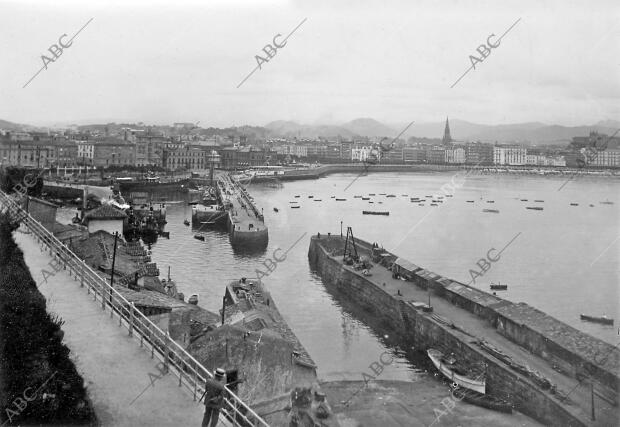 San Sebastián, 1908. Una imagen del puerto