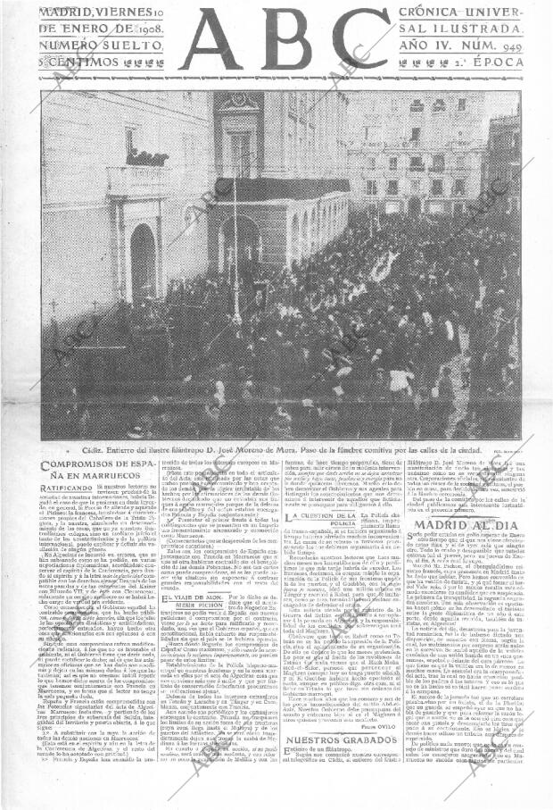 ABC MADRID 10-01-1908 página 1