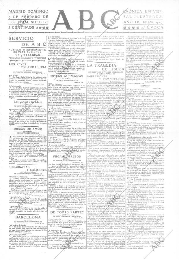 ABC MADRID 09-02-1908 página 1