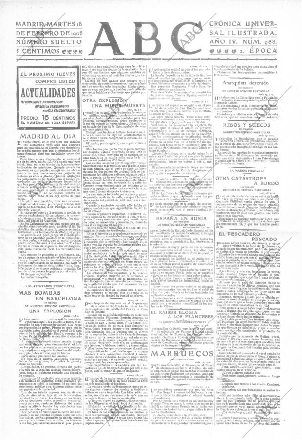 ABC MADRID 18-02-1908 página 1