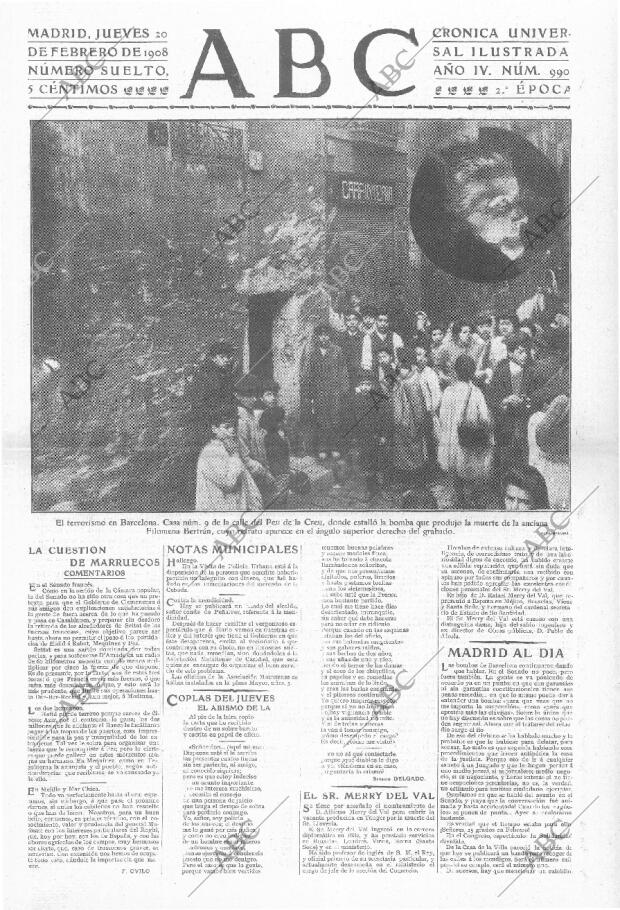 ABC MADRID 20-02-1908 página 1