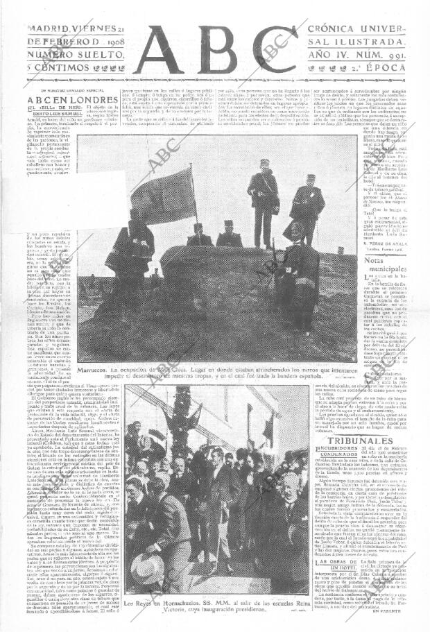 ABC MADRID 21-02-1908 página 1