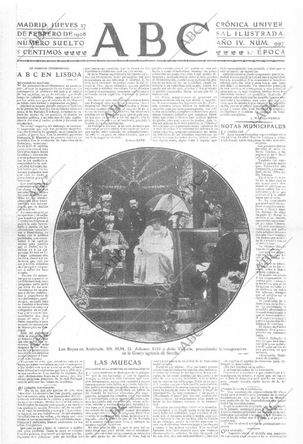 ABC MADRID 27-02-1908 página 1