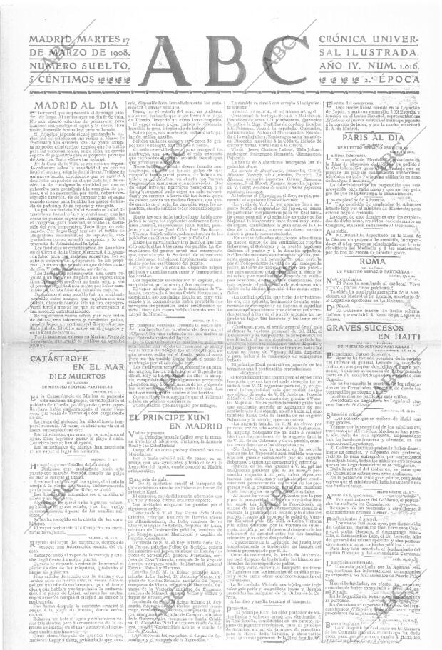 ABC MADRID 17-03-1908 página 1