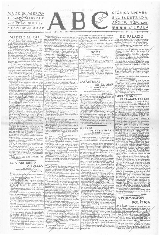 ABC MADRID 18-03-1908 página 1