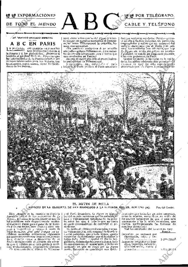 Periodico Abc Madrid 08 04 1908 Portada Archivo Abc