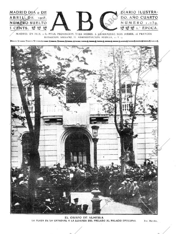 ABC MADRID 09-04-1908 página 1