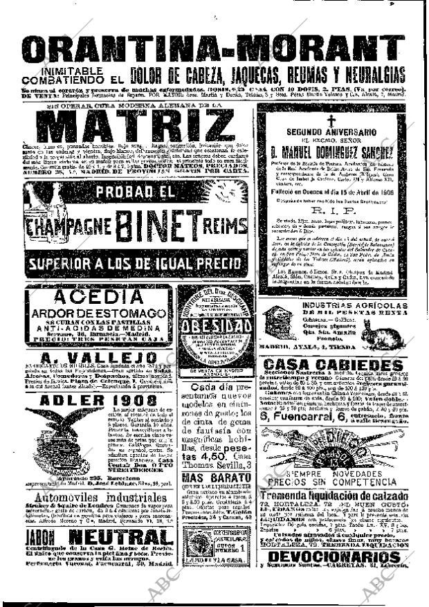 ABC MADRID 14-04-1908 página 20