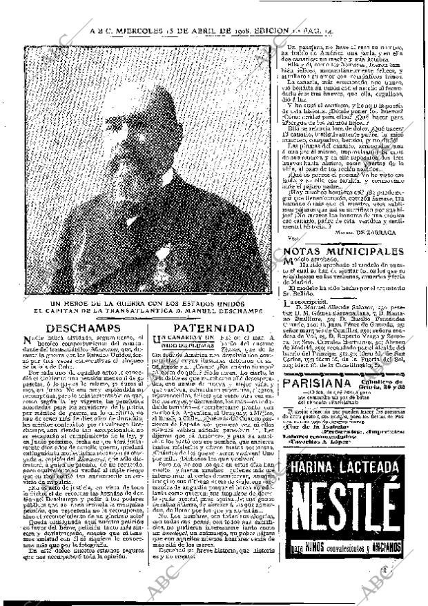 ABC MADRID 15-04-1908 página 14