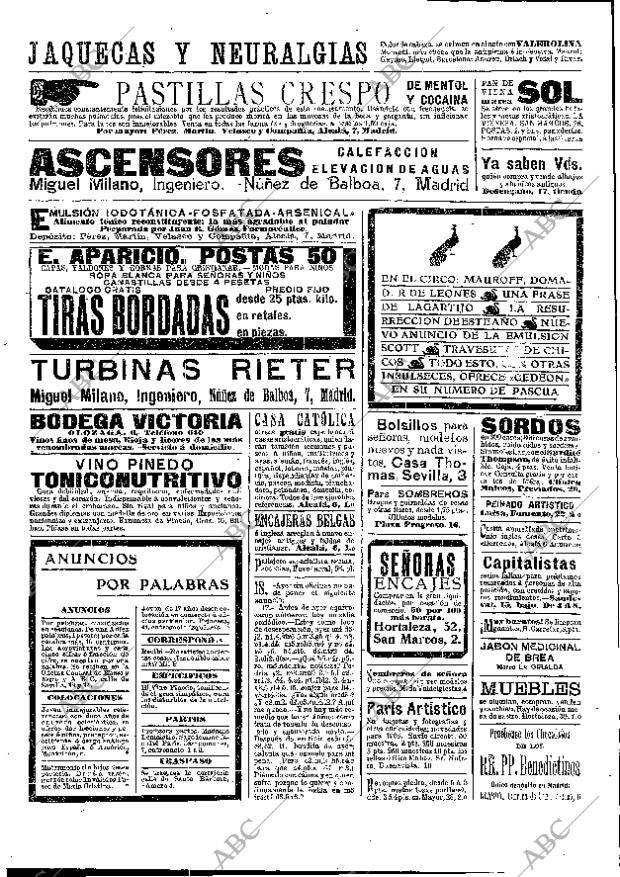 ABC MADRID 19-04-1908 página 2