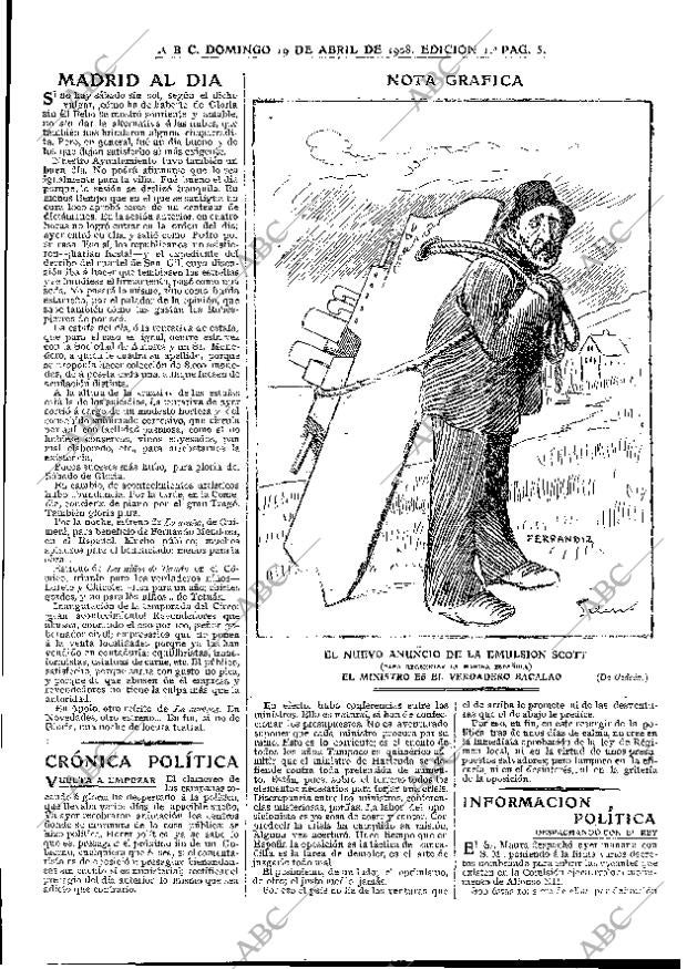 ABC MADRID 19-04-1908 página 5