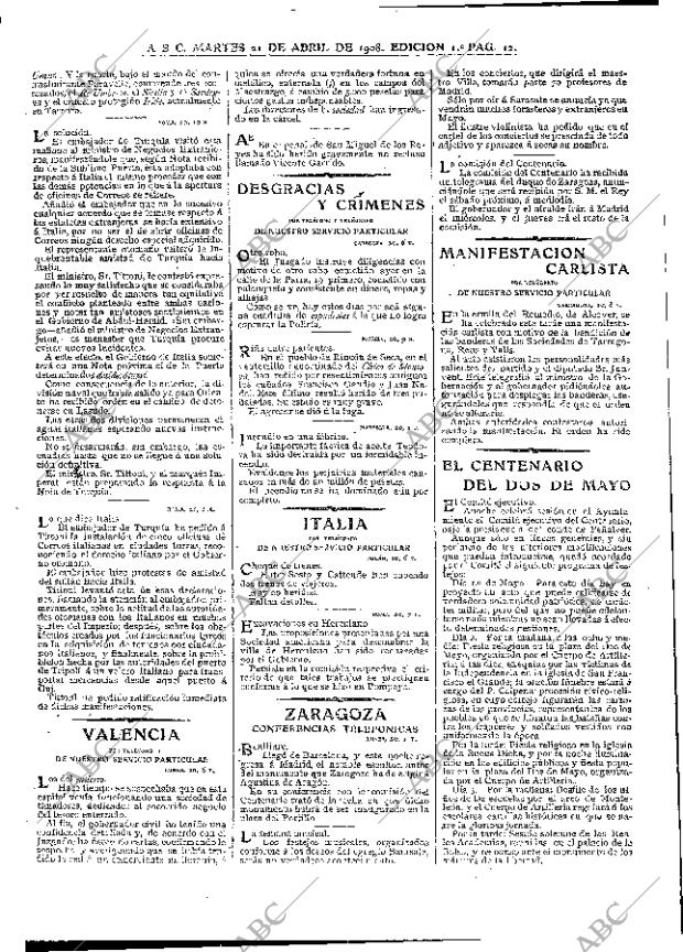 ABC MADRID 21-04-1908 página 12