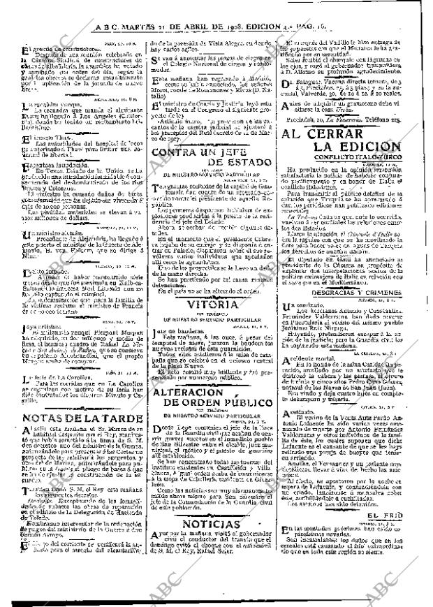 ABC MADRID 21-04-1908 página 16