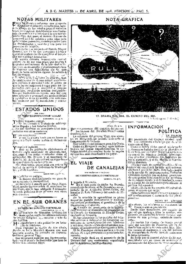 ABC MADRID 21-04-1908 página 5