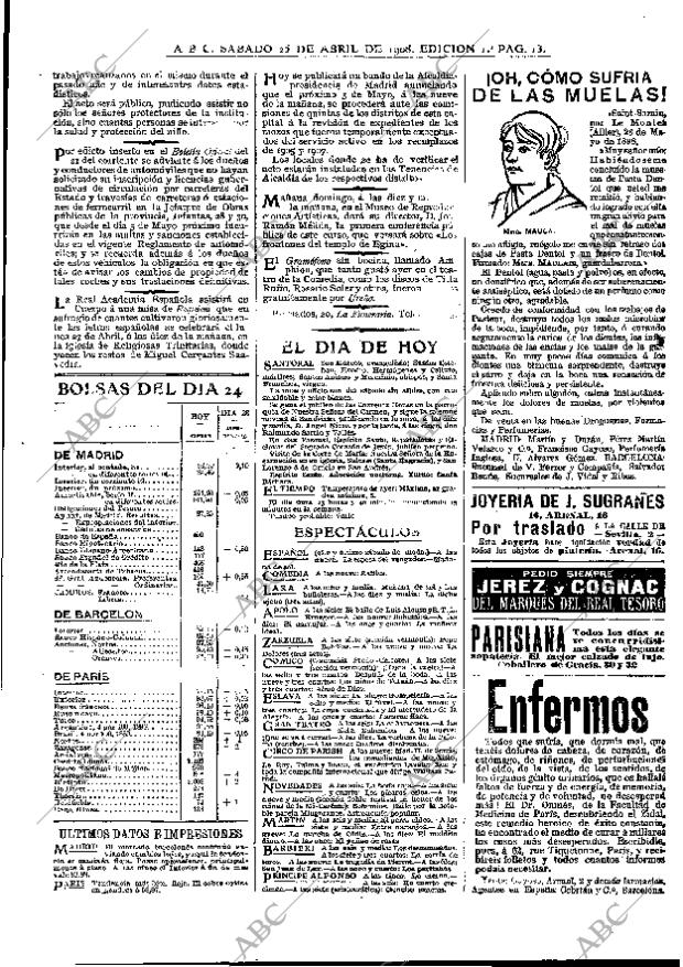 ABC MADRID 25-04-1908 página 13