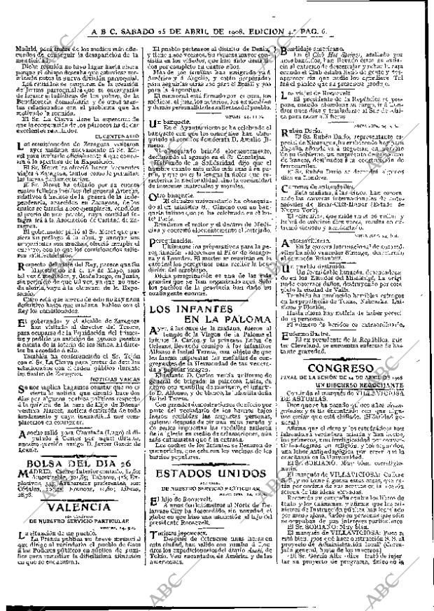 ABC MADRID 25-04-1908 página 6