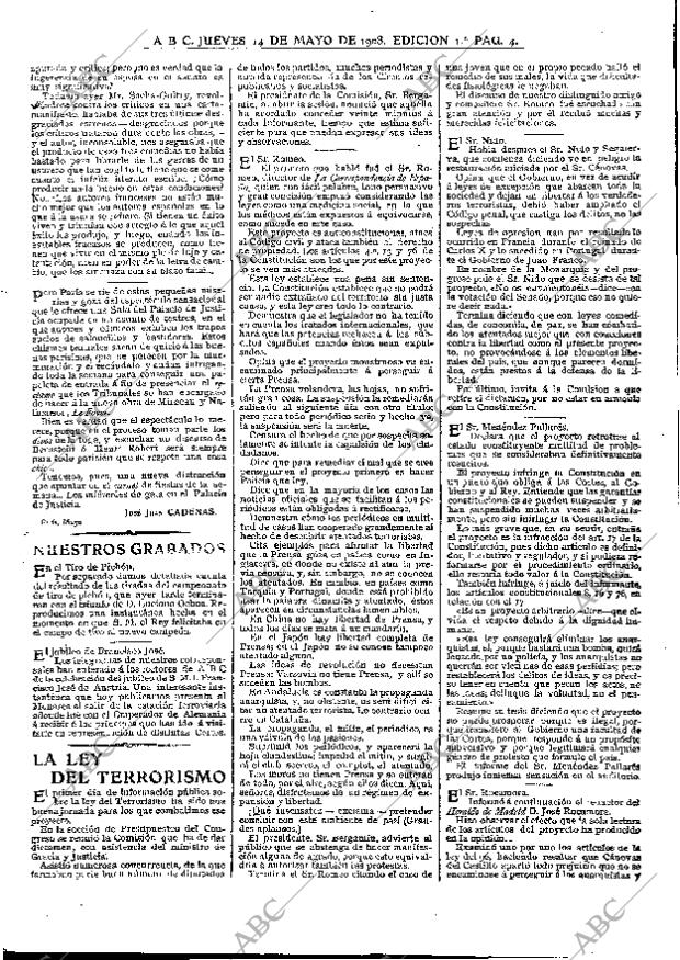 ABC MADRID 14-05-1908 página 4