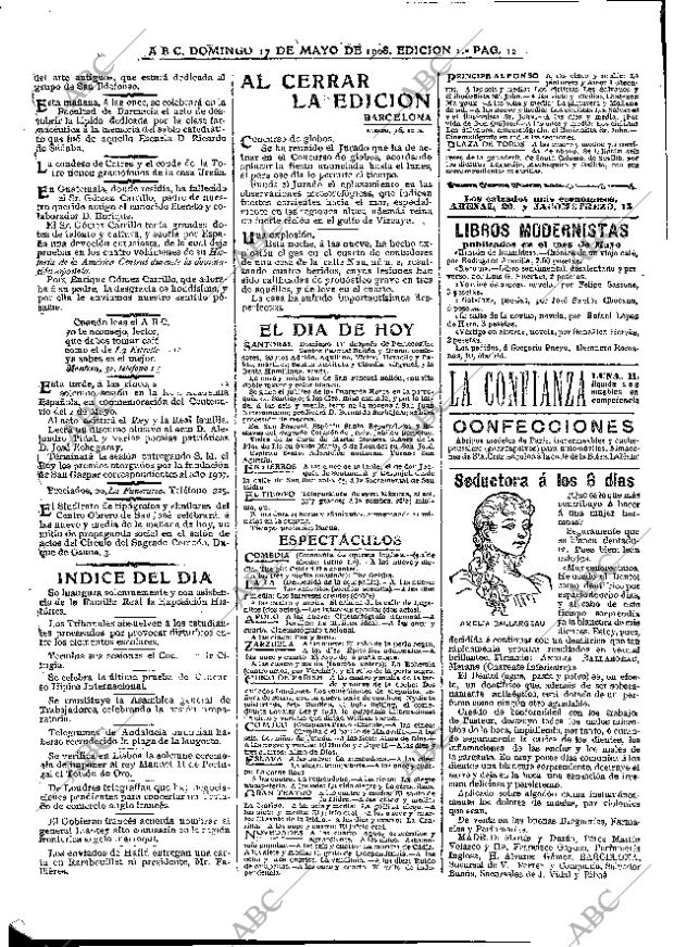 ABC MADRID 17-05-1908 página 12