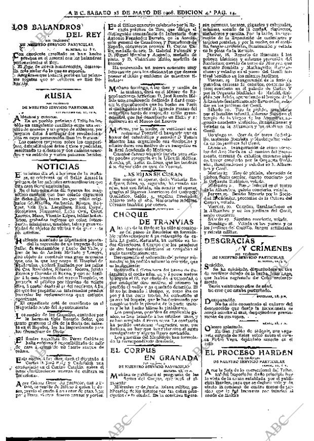 ABC MADRID 23-05-1908 página 14